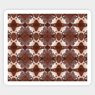 Dark Sienna Aesthetic - Earthy Abstract Pattern Sticker